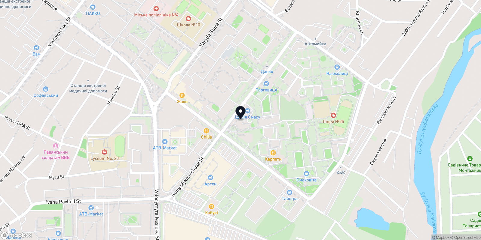 Карта закладу Зозуля
