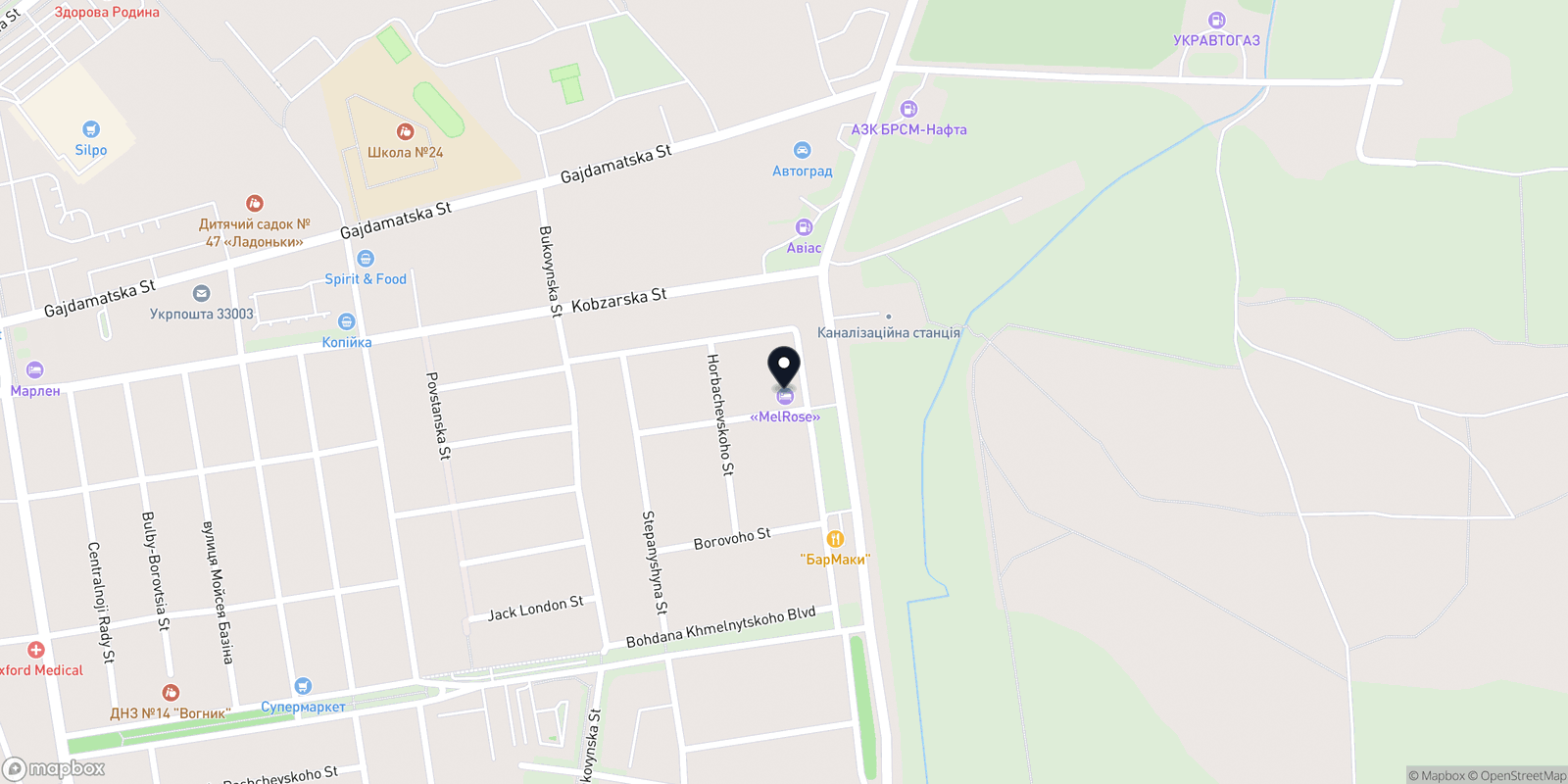 Карта закладу MelRose