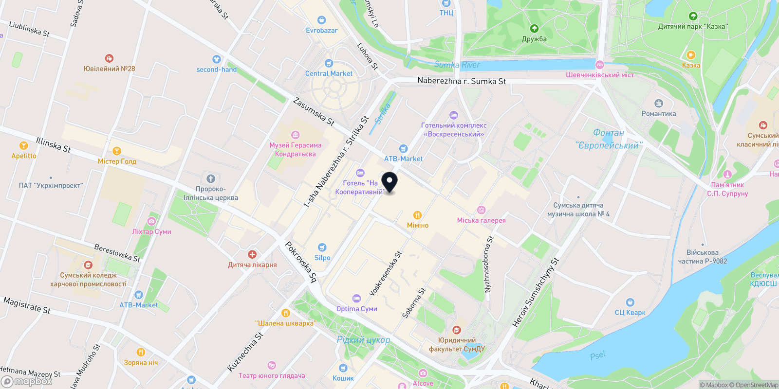 Карта закладу Kvitny