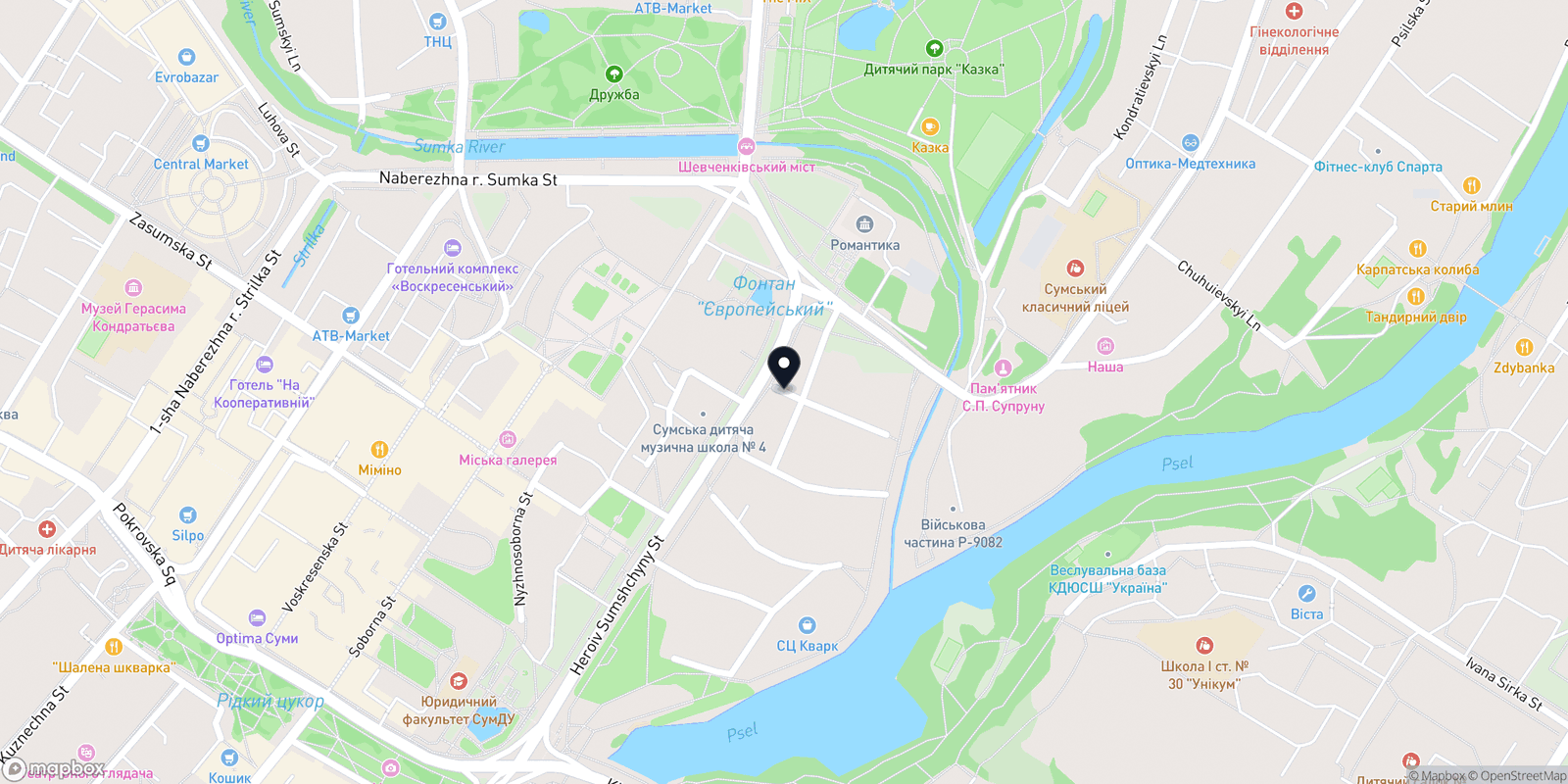 Карта закладу Сонечко