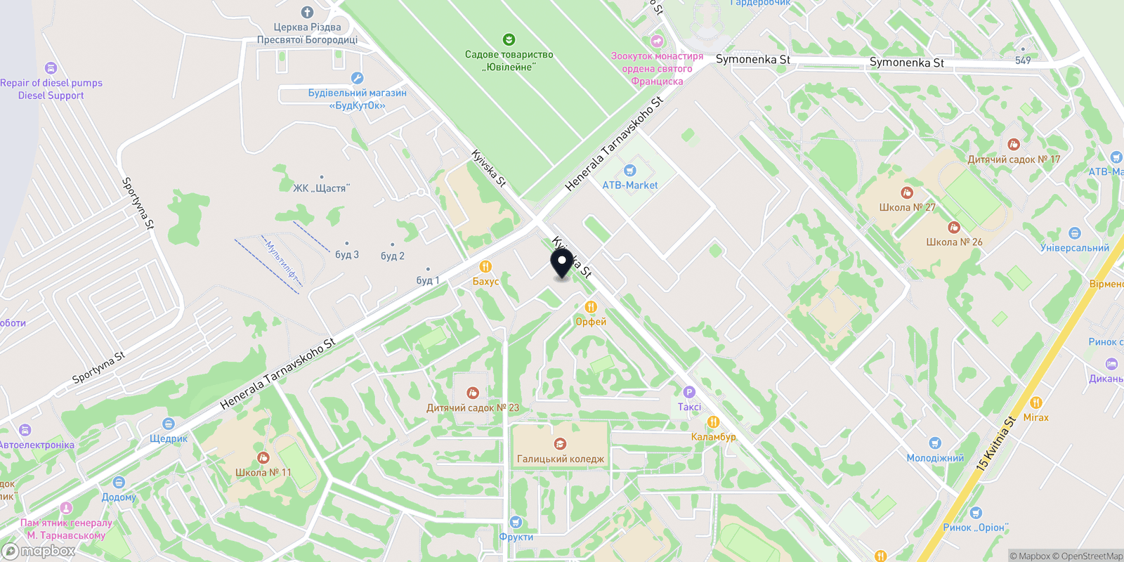 Карта закладу GENEVIE