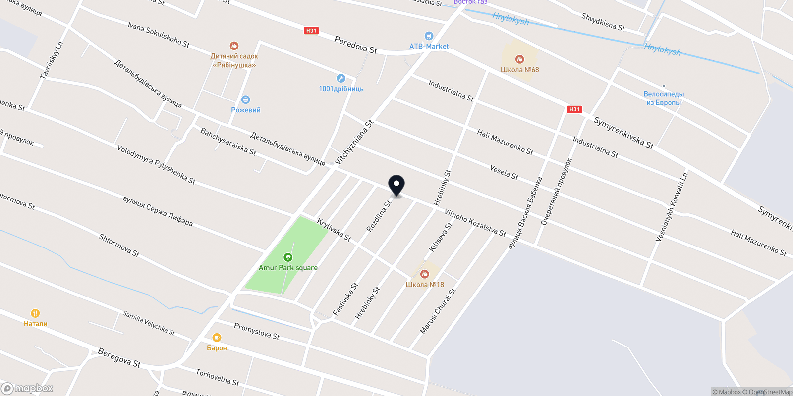 Карта закладу Барбершоп Топ 13