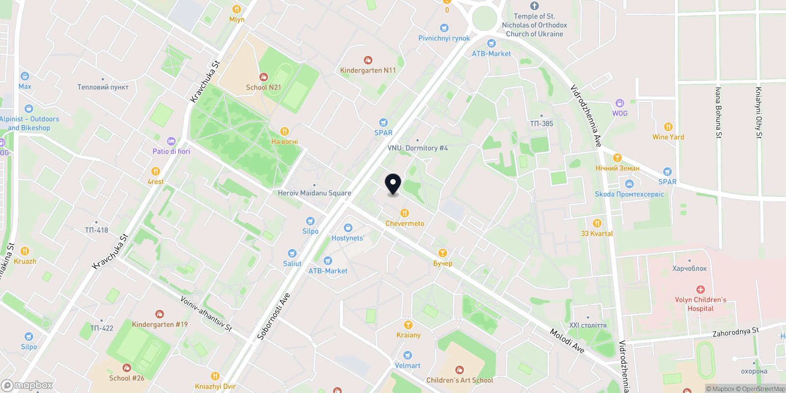 Карта закладу Юля
