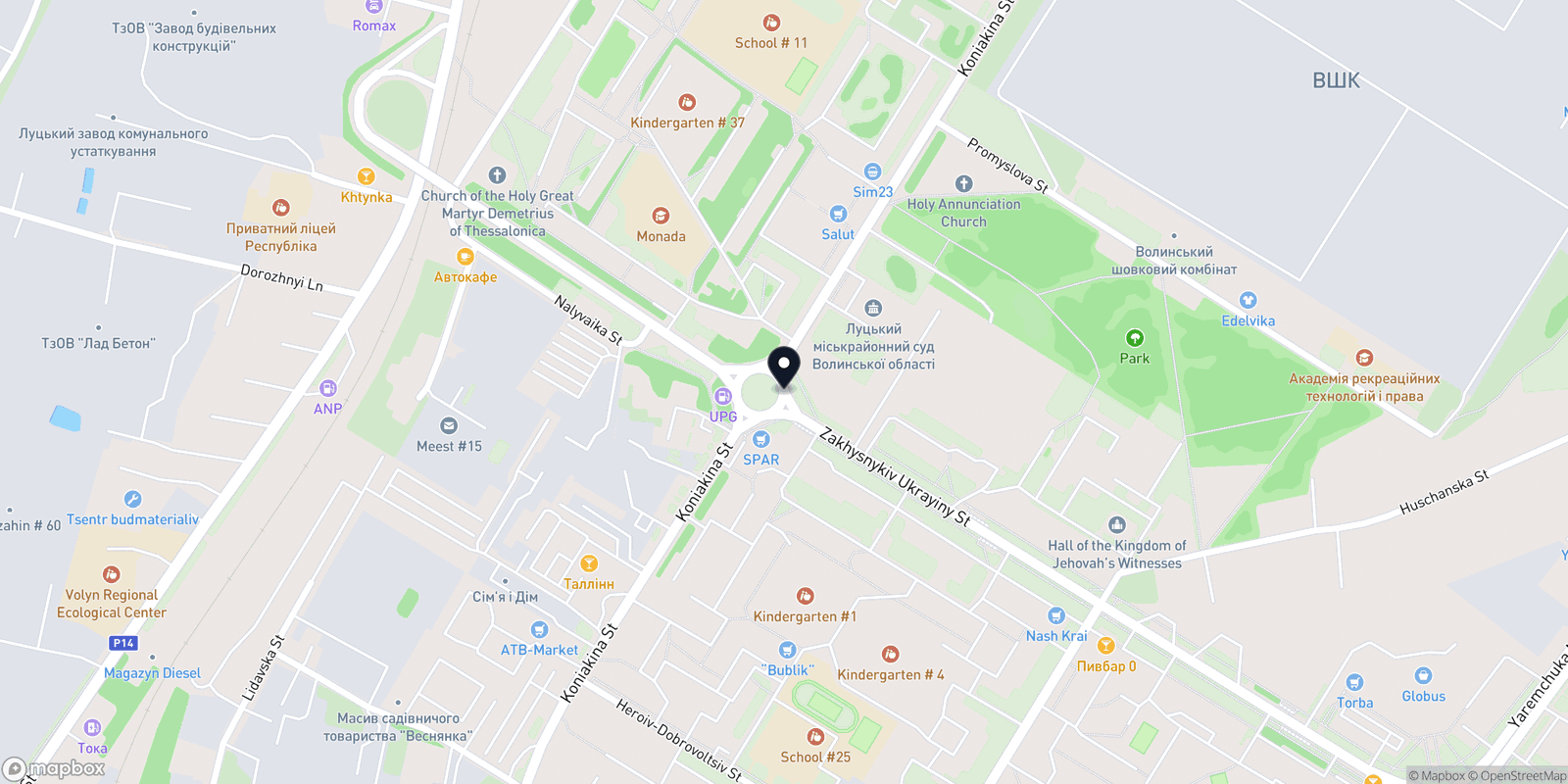 Карта закладу Poliachek Studio