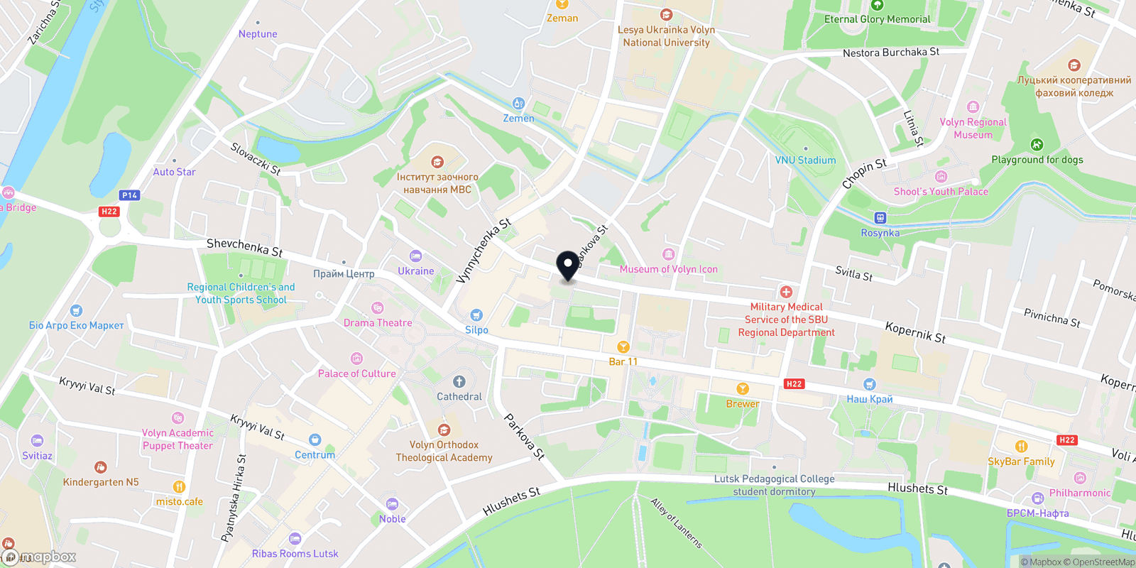 Карта закладу Барбер Штаб