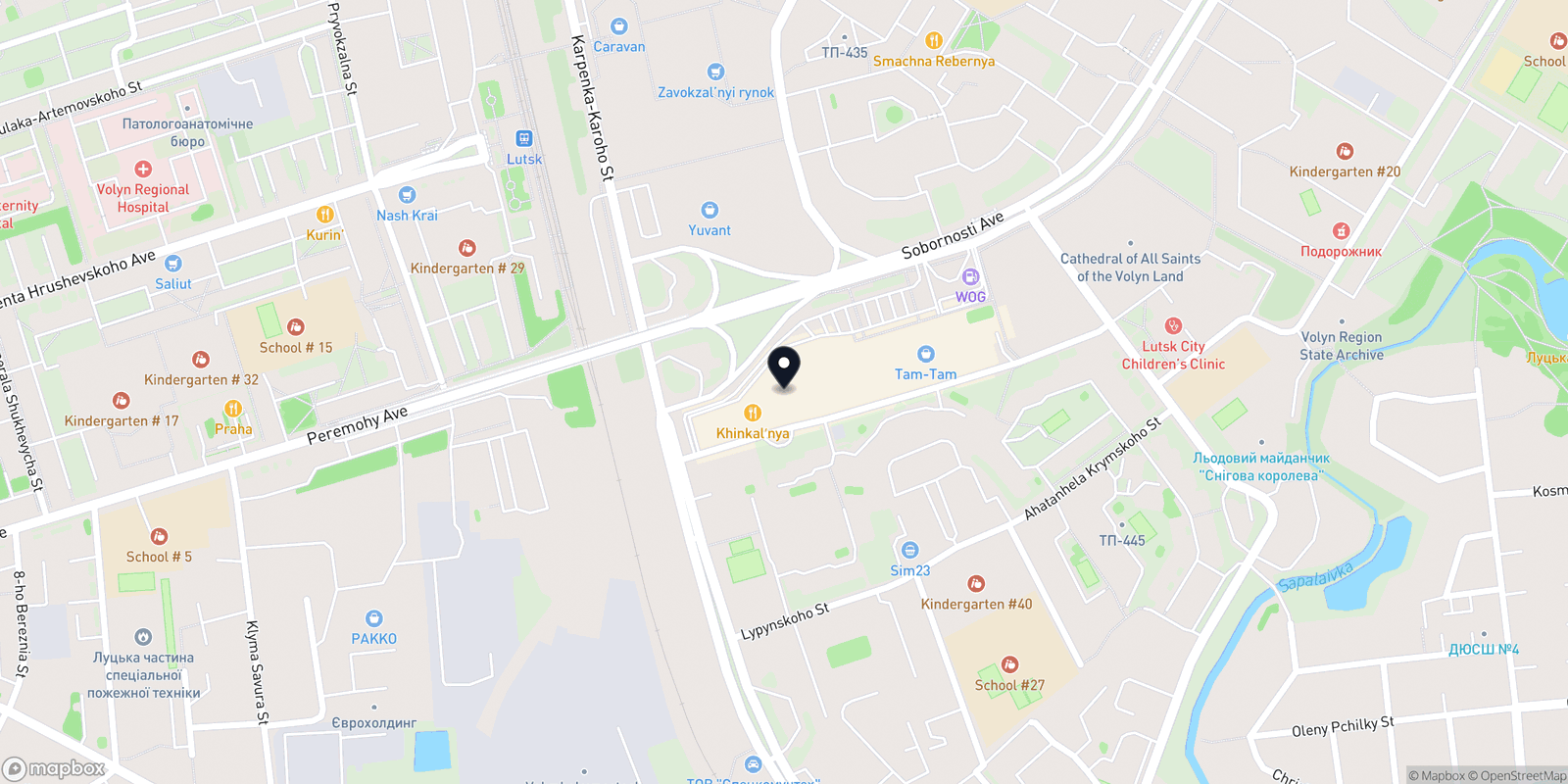 Карта закладу Nova