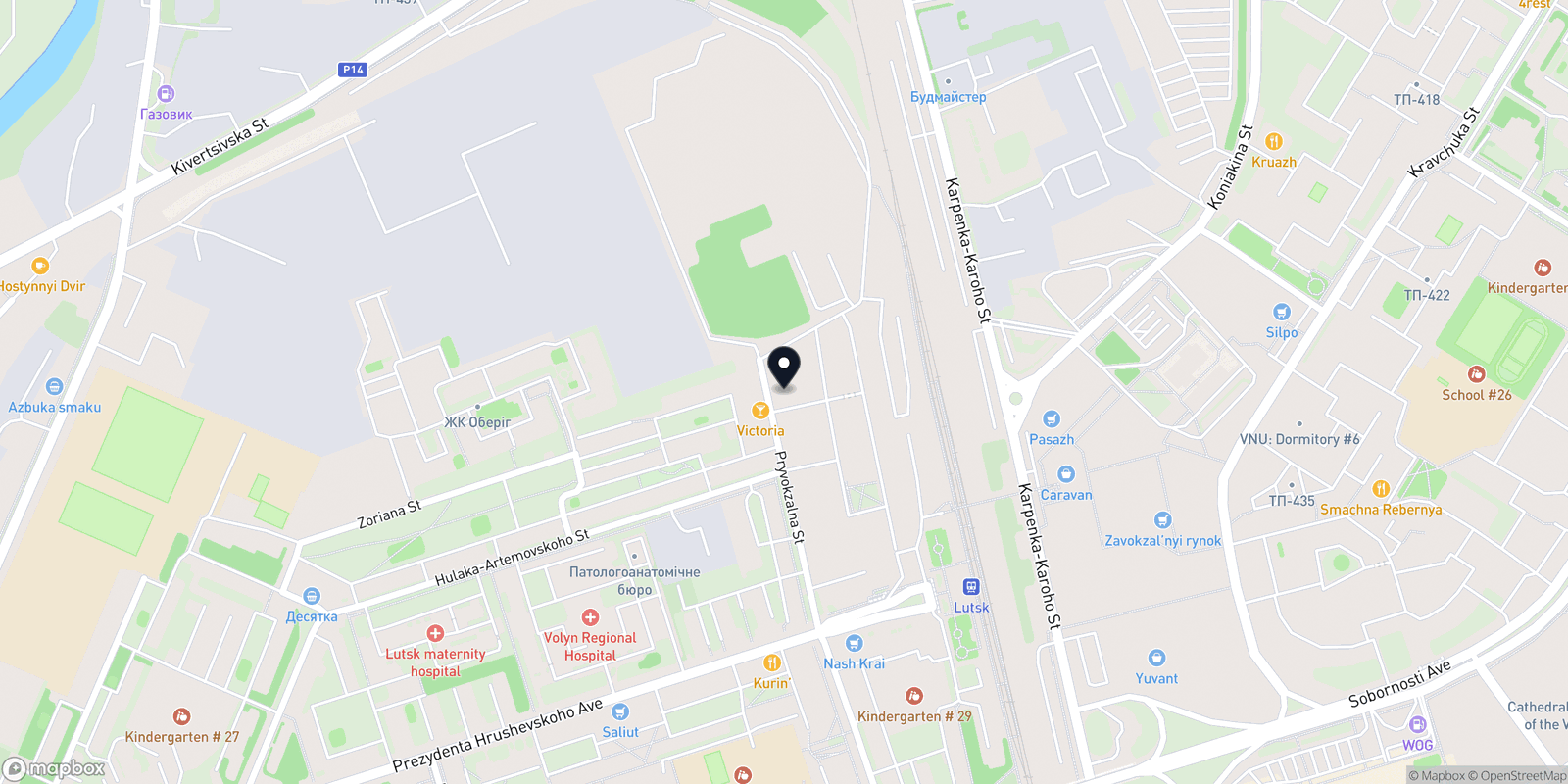Карта закладу Krasa i Misto
