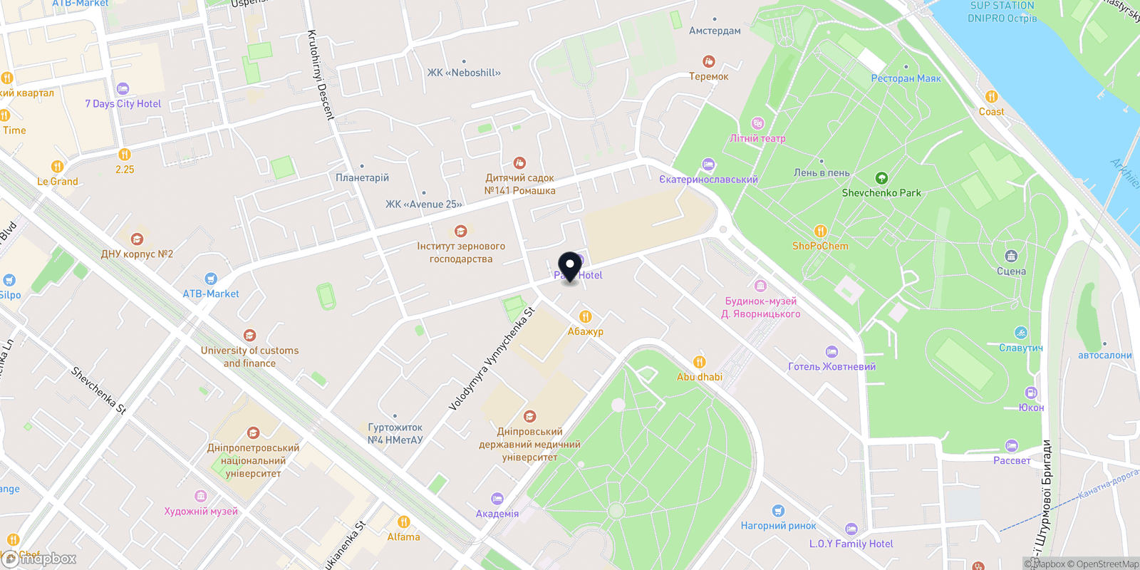 Карта закладу Первый Барбер