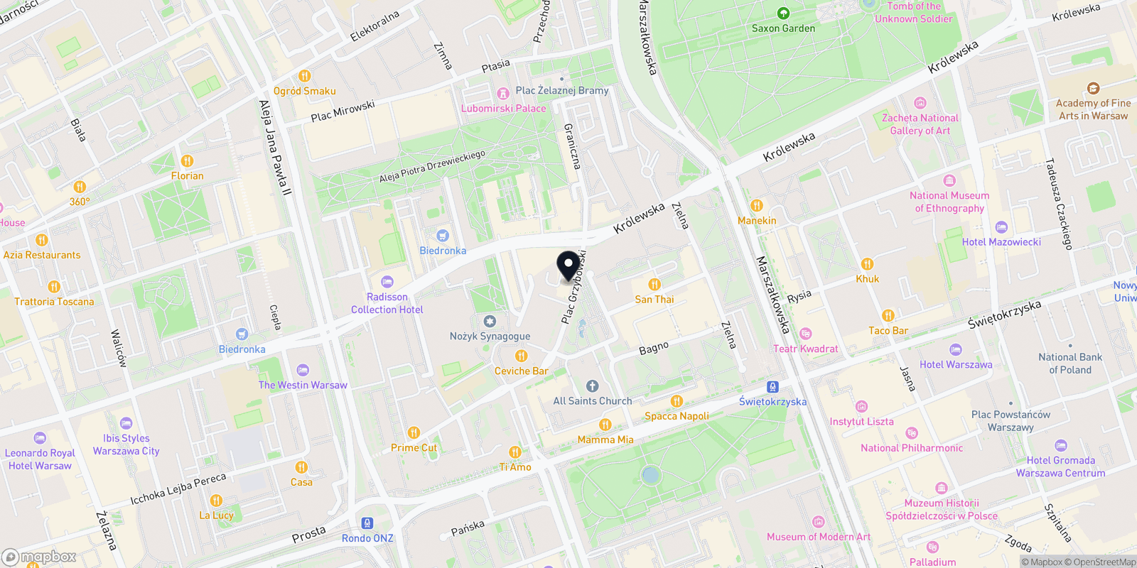 Mapa Salon Kosmetyczny Błyskotka w Warszawie