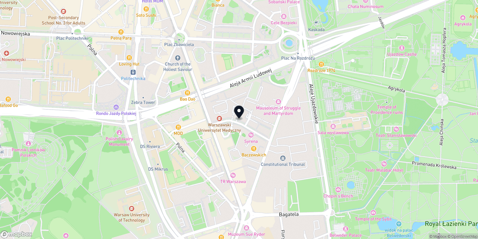 Mapa Masaż u Maxa