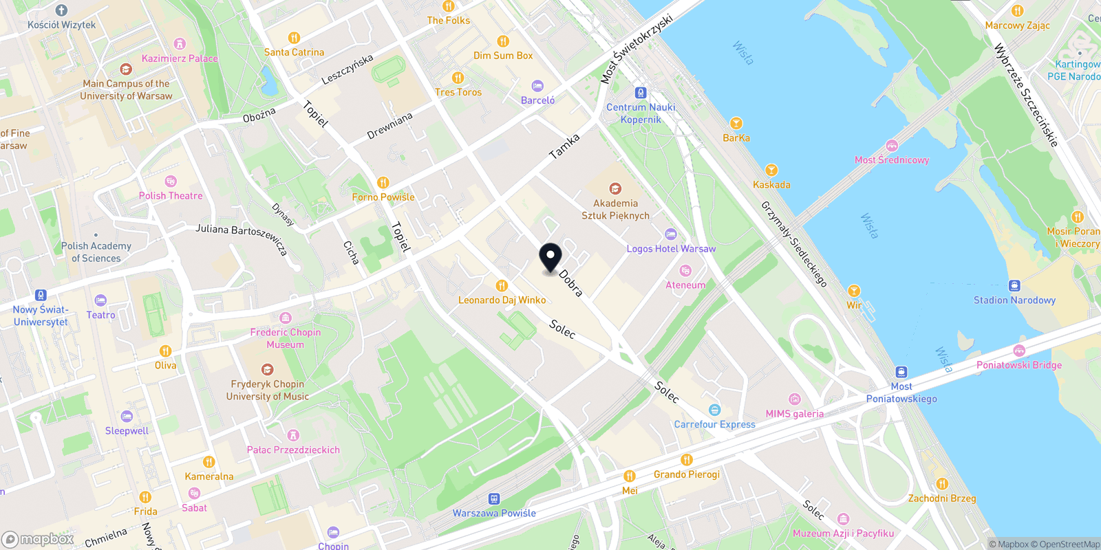 Mapa THE GLOW BAR