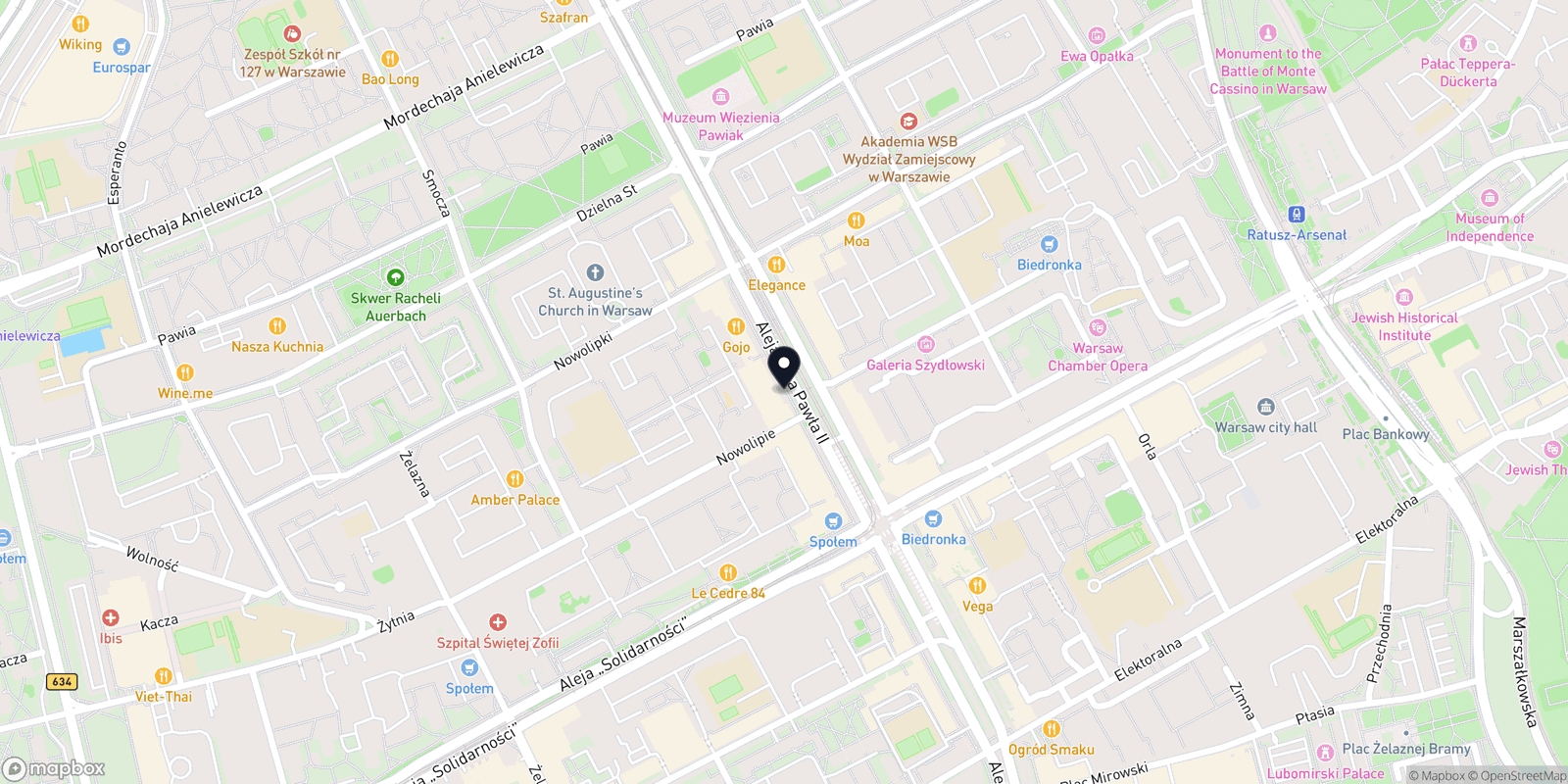 Mapa Thai World Spa Jana Pawła II