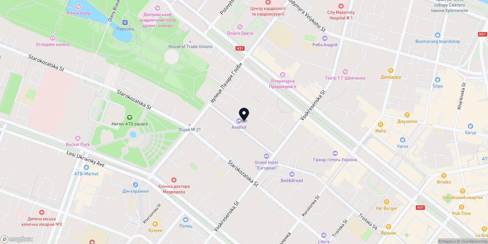 Карта закладу LuxEpil