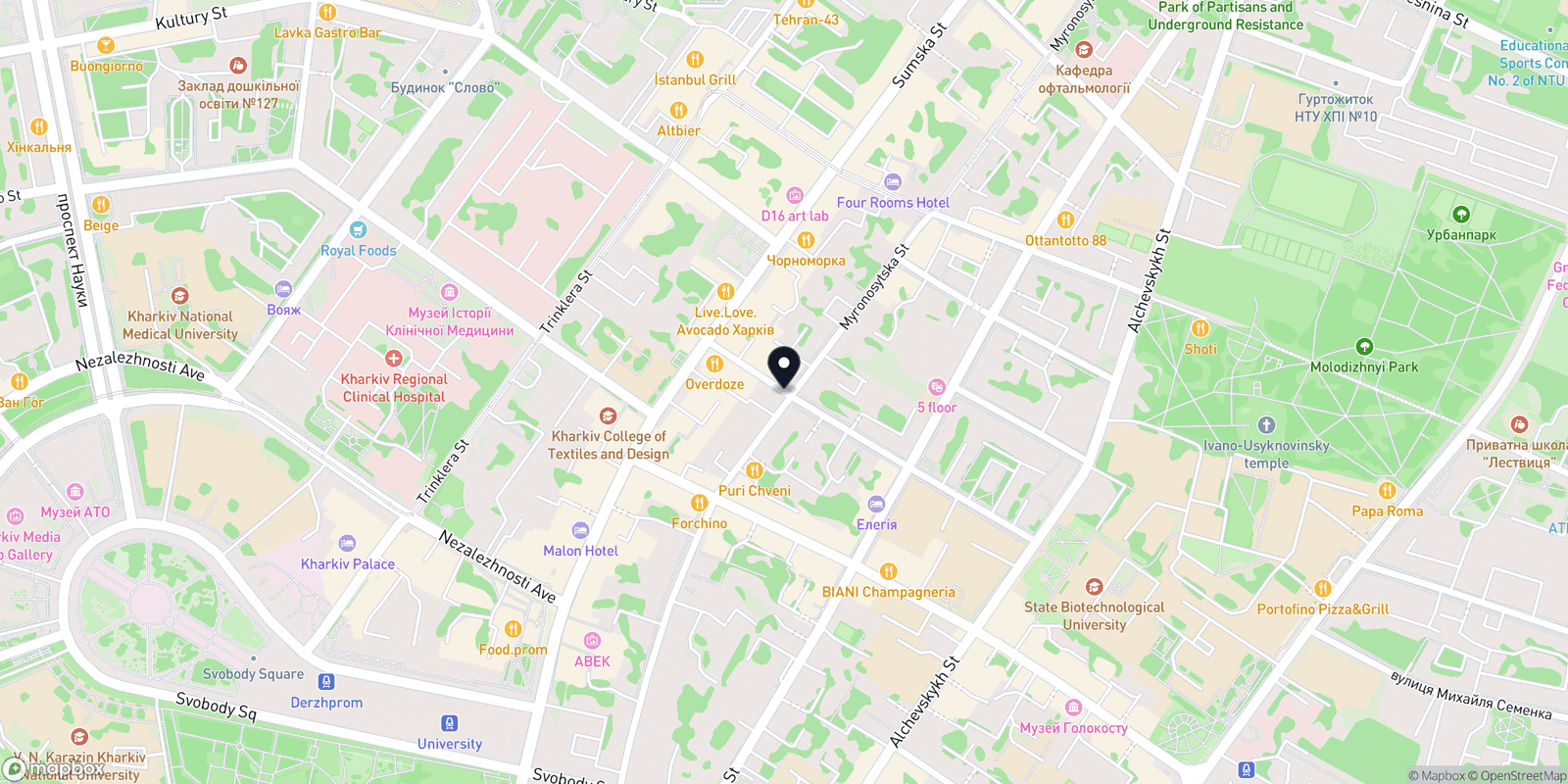 Карта закладу Beauty studio ORohozhnikova