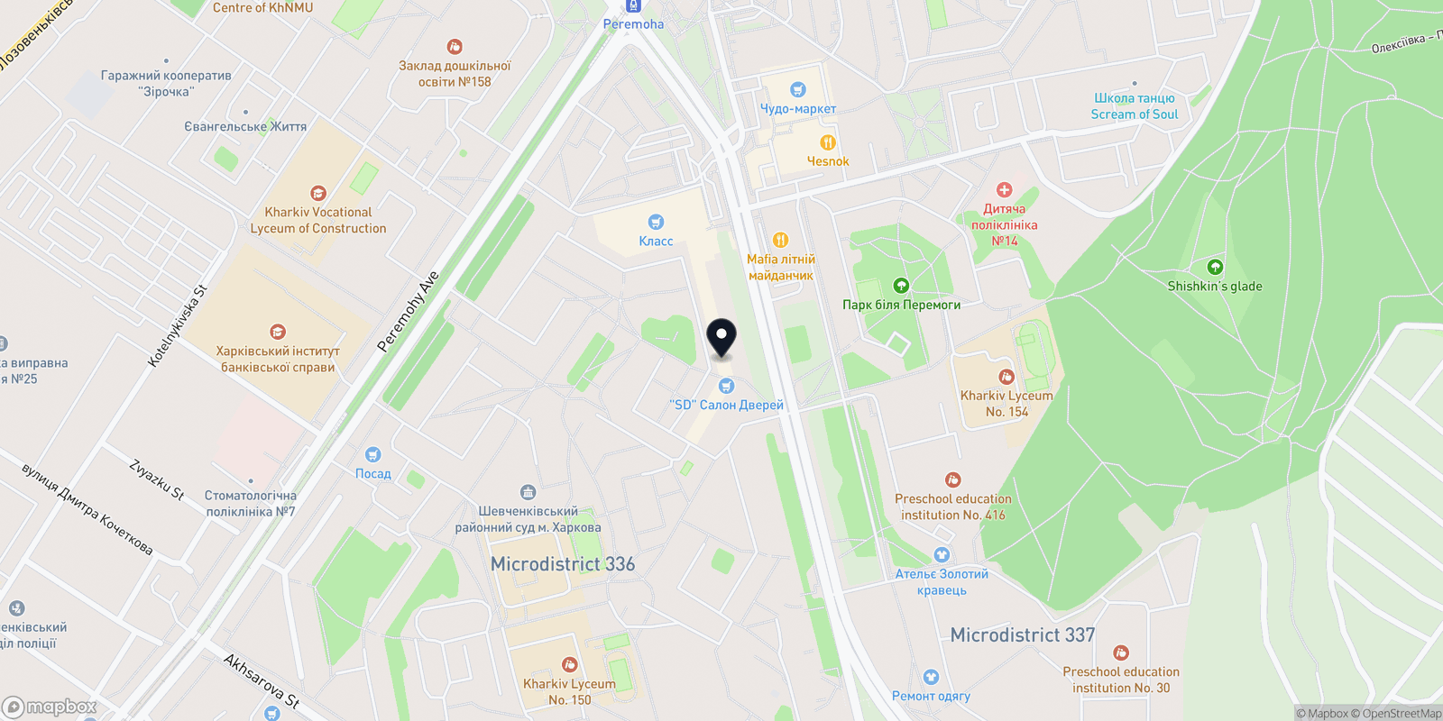 Карта закладу LAVANDA Beauty Studio