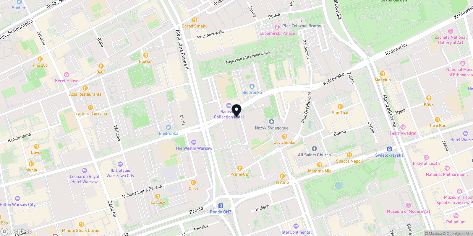 Mapa Epilation.Warszawa