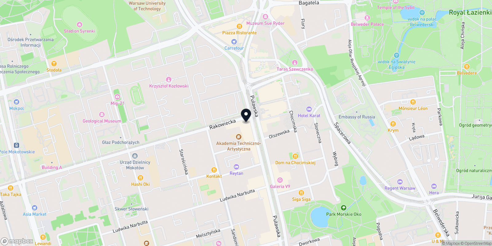 Mapa Fryzjerpulawska.pl - Puławska 10