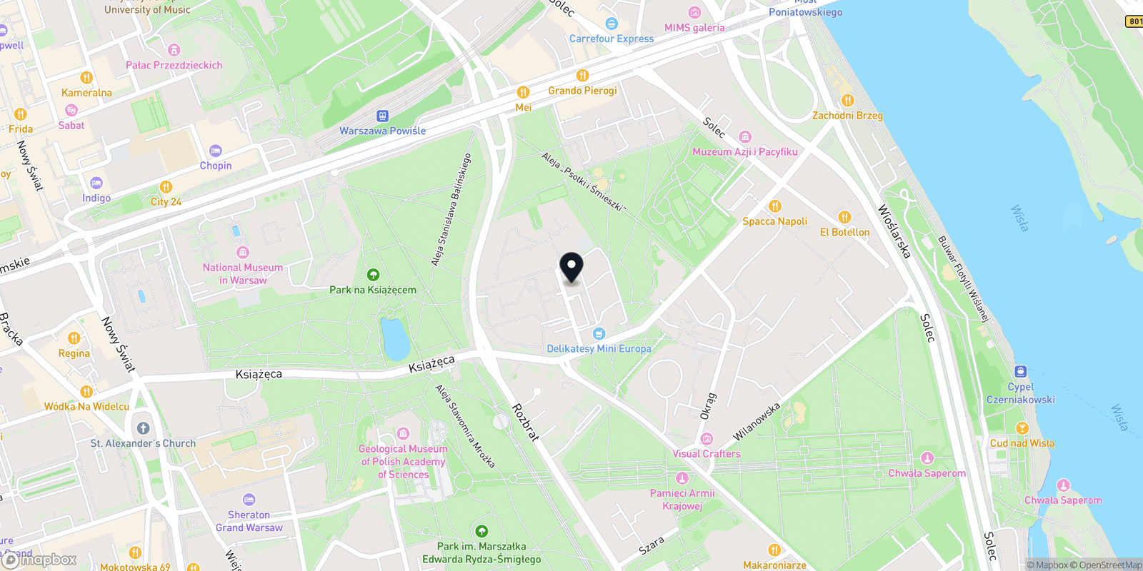 Mapa Klinika Krajewski Powiśle