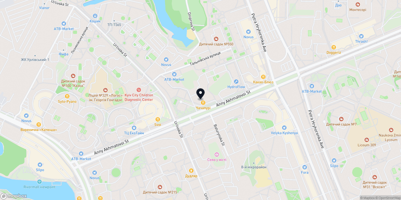Карта закладу 365 STUDIO