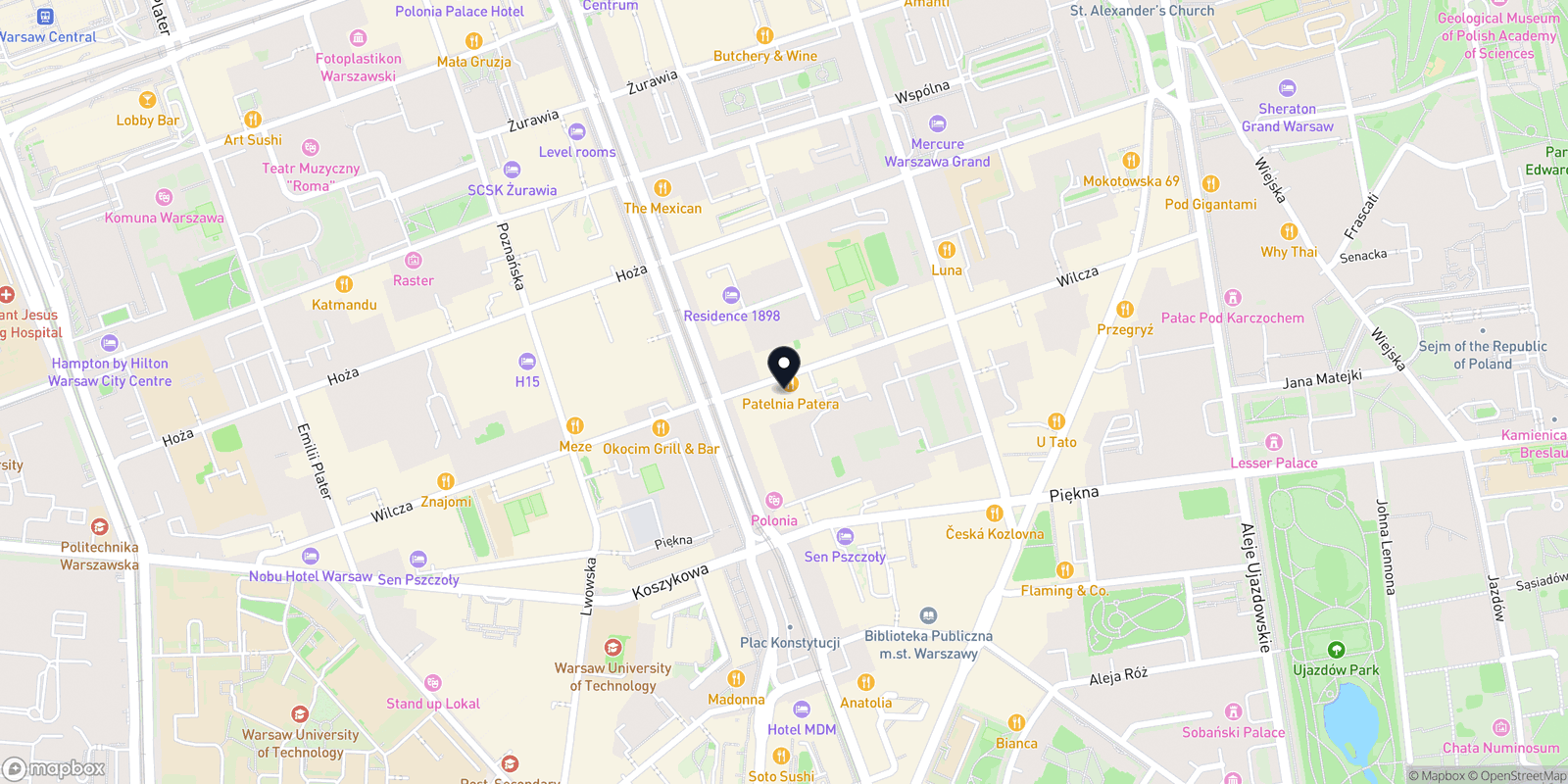 Mapa Wilcza Beauty Hub