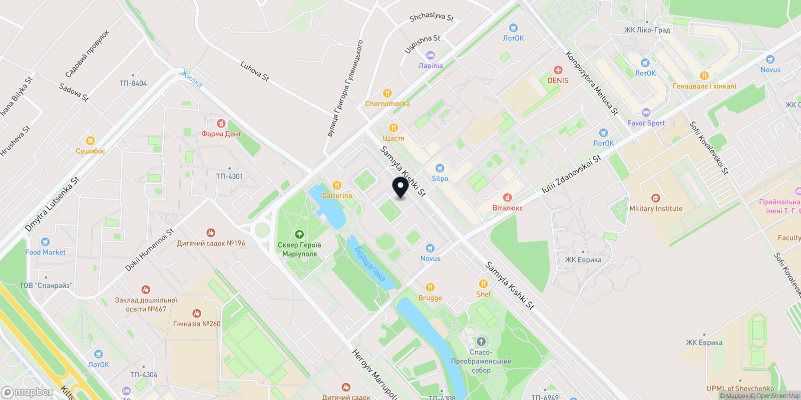 Карта закладу Dr. Galatska clinic 