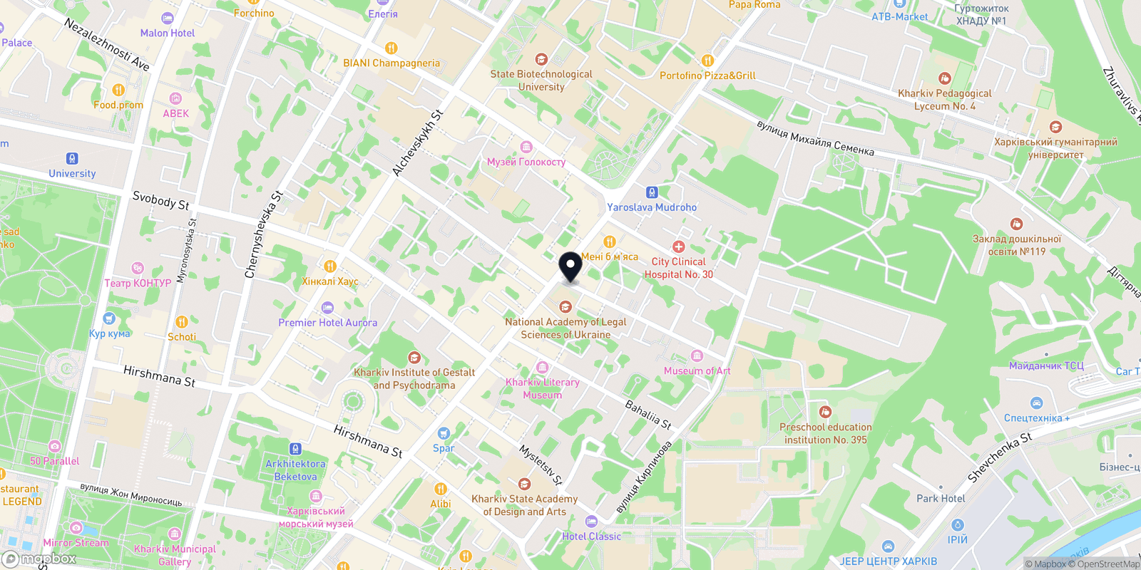 Карта закладу Ювента