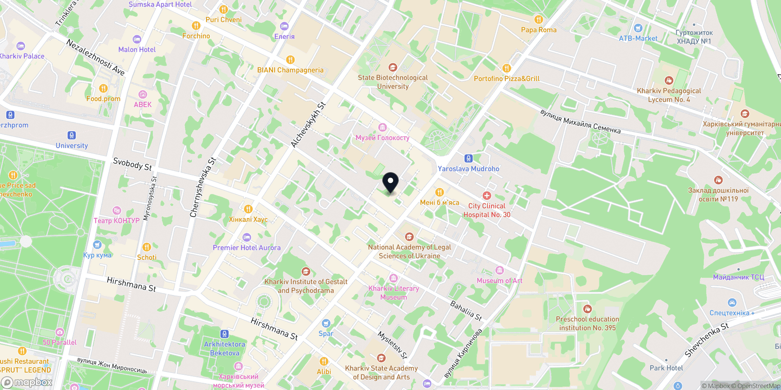 Карта закладу Клеопатра