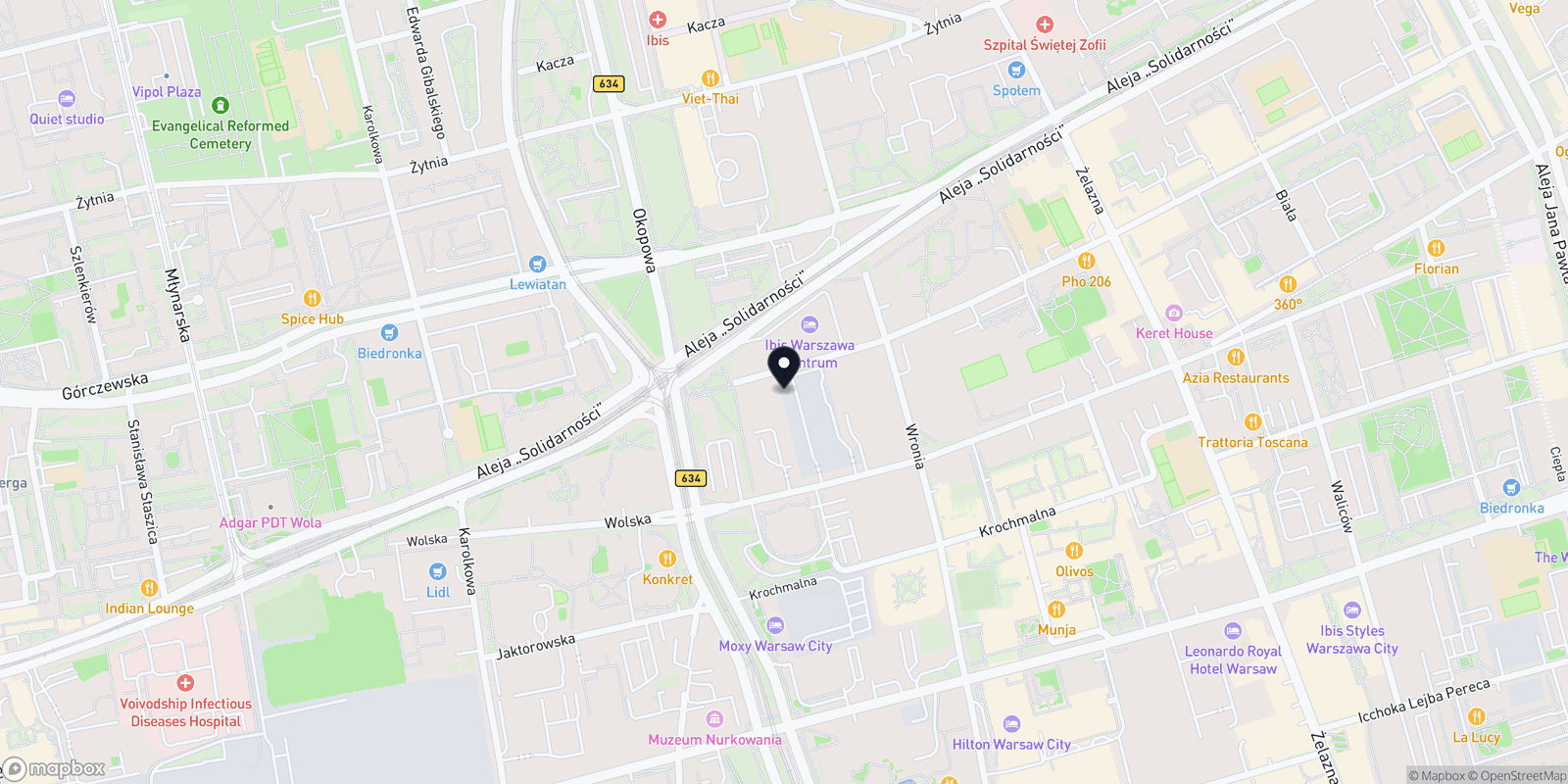 Mapa IvRoxe Masaż Warszawa Wola