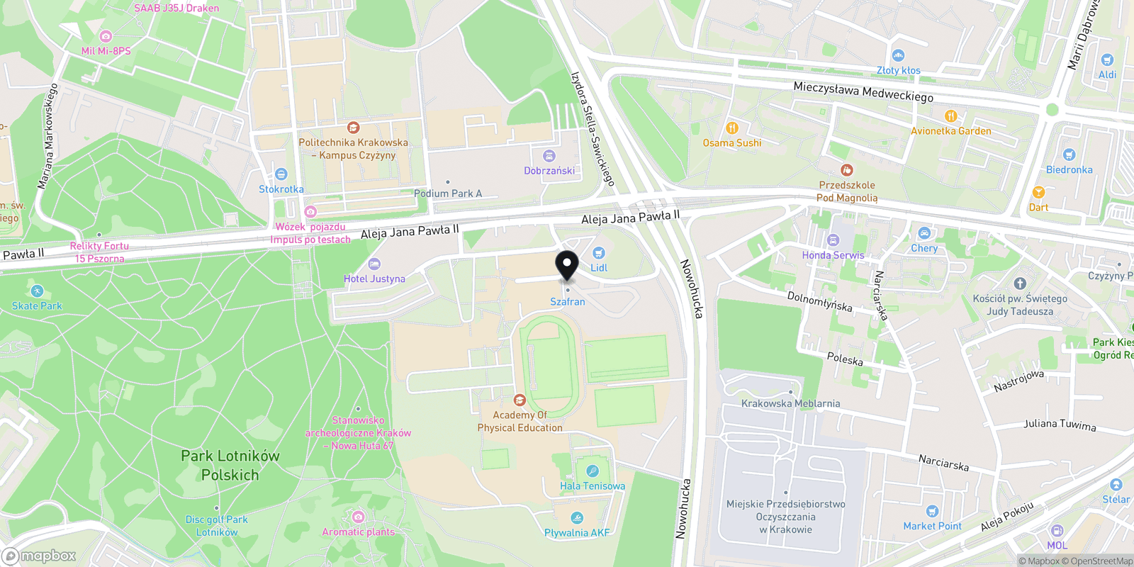 Mapa Fryzjer KN Szafran