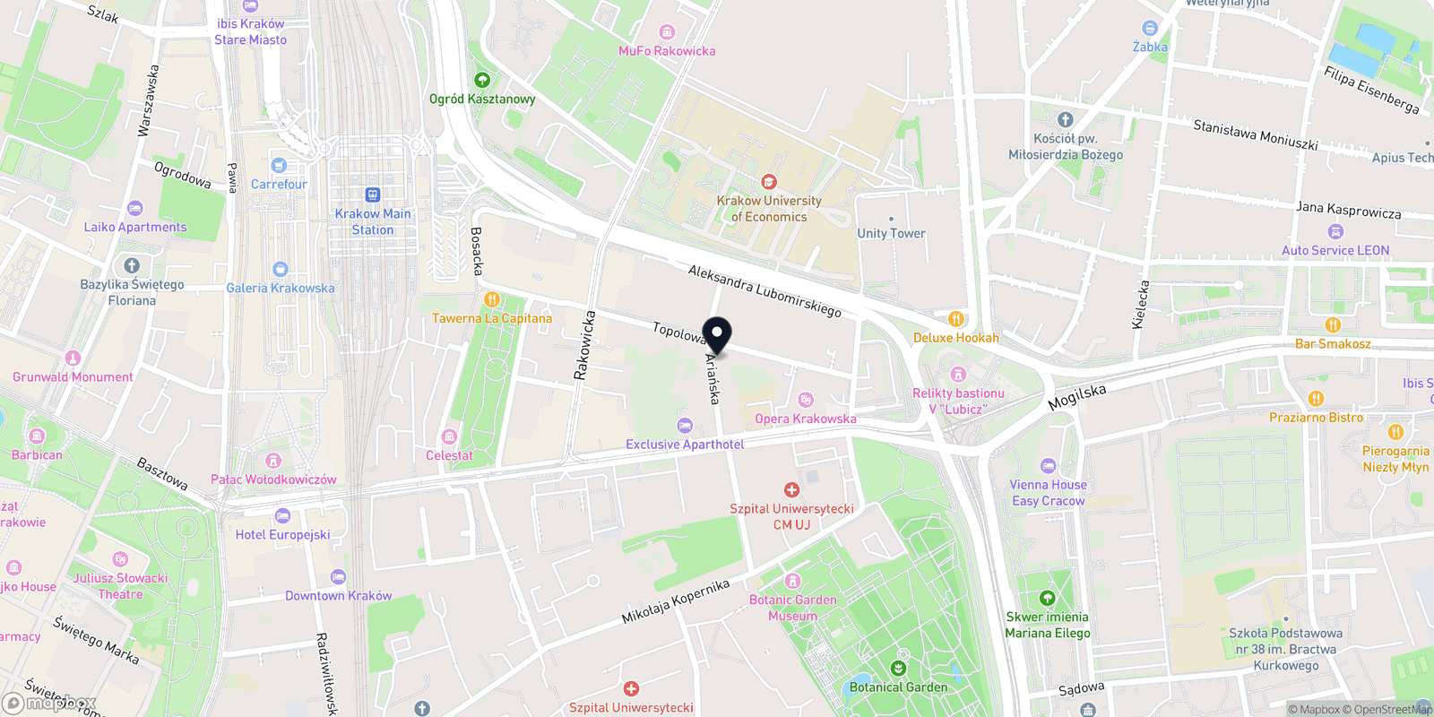 Mapa Barber Gallery Ariańska