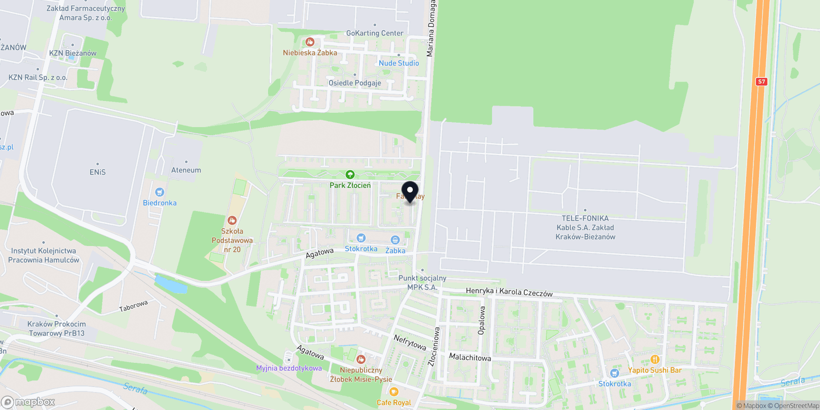 Mapa Bas Barbershop Złocień