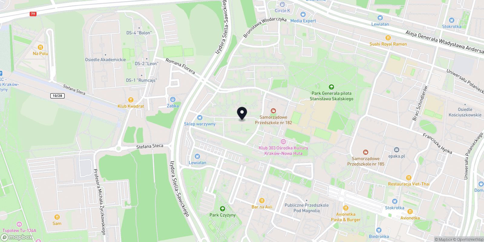 Mapa Salon kosmetyczny Lilu