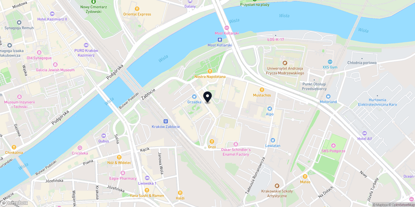 Mapa FastLine Studio Zabłocie
