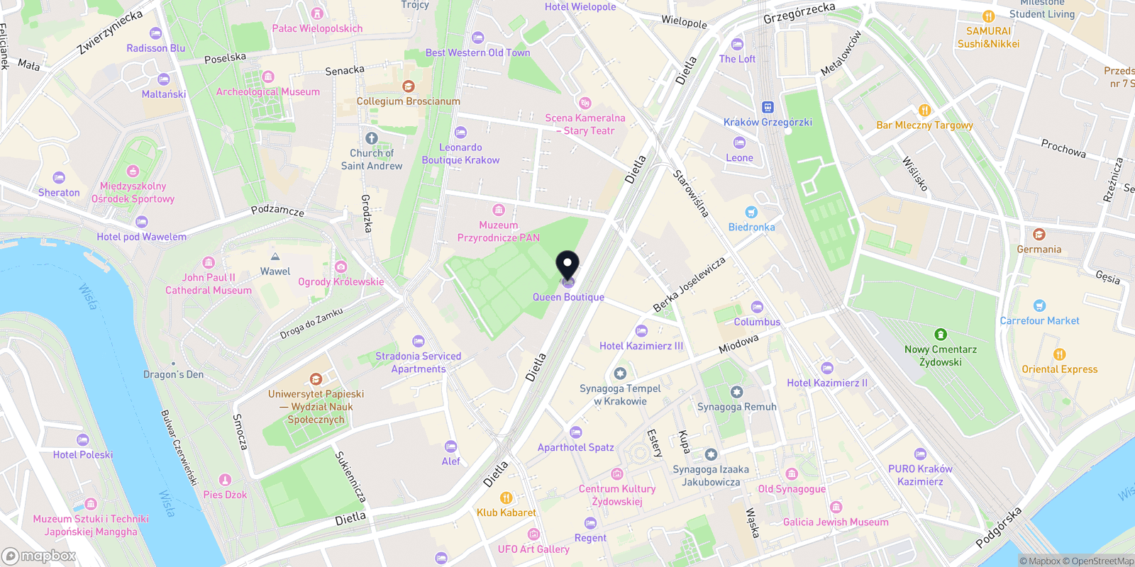 Mapa Queen Boutique SPA Kraków [masaż