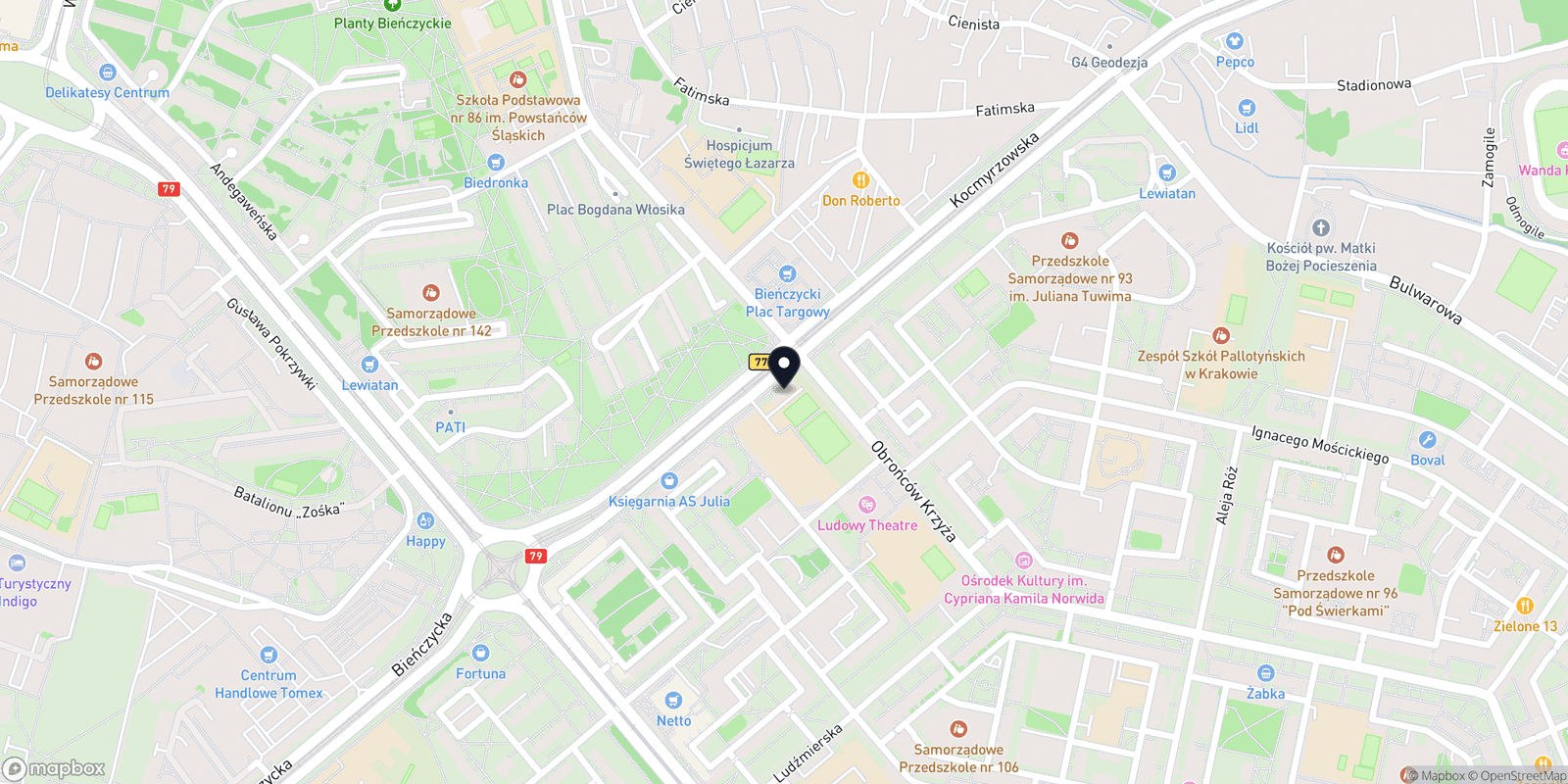 Mapa Fly Away Studio Barberskie- Barber- Nowa Huta