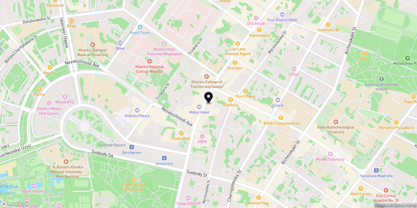 Карта закладу Beauty friendly