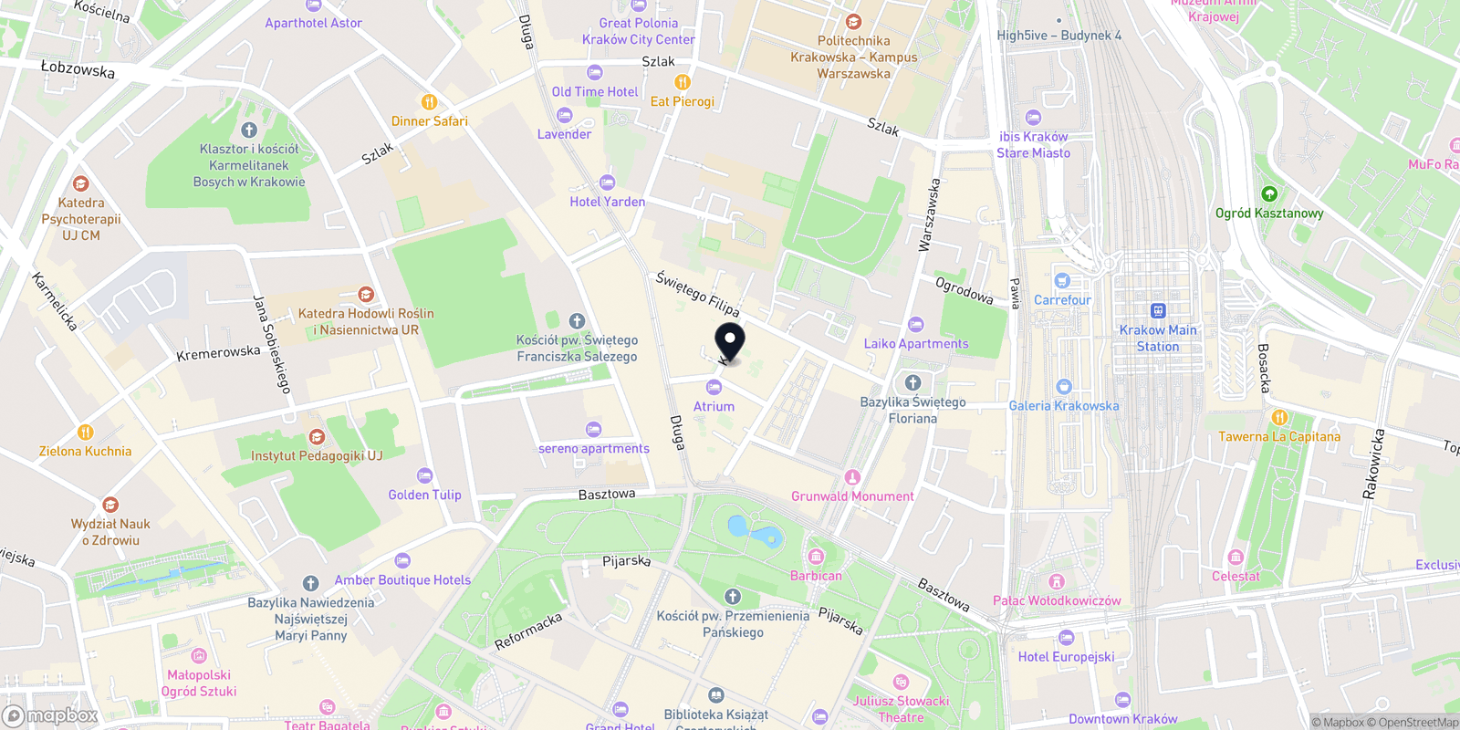 Mapa KREM Beauty Salon Krakow