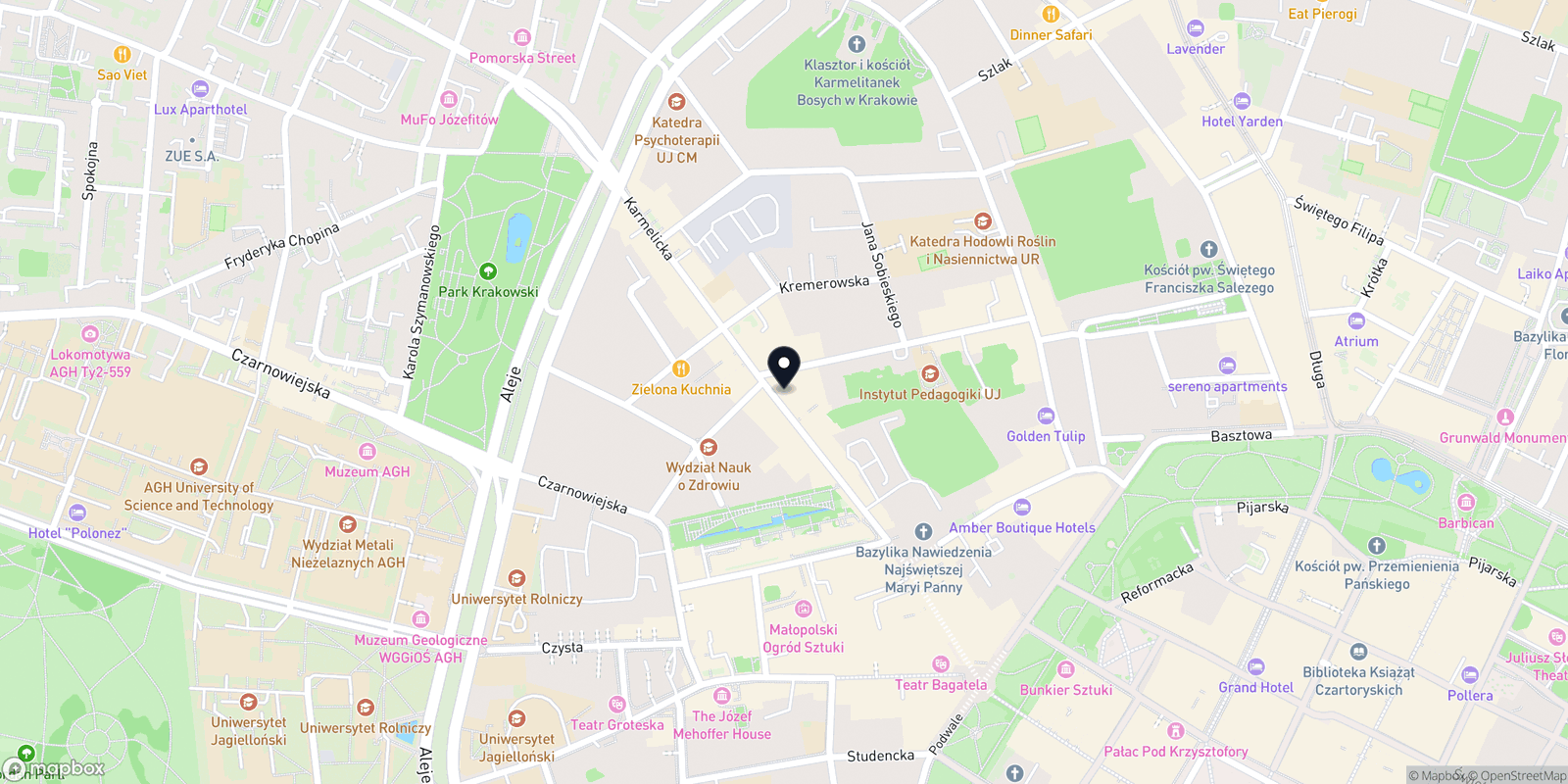 Mapa Trendy Hair Fashion Karmelicka 33