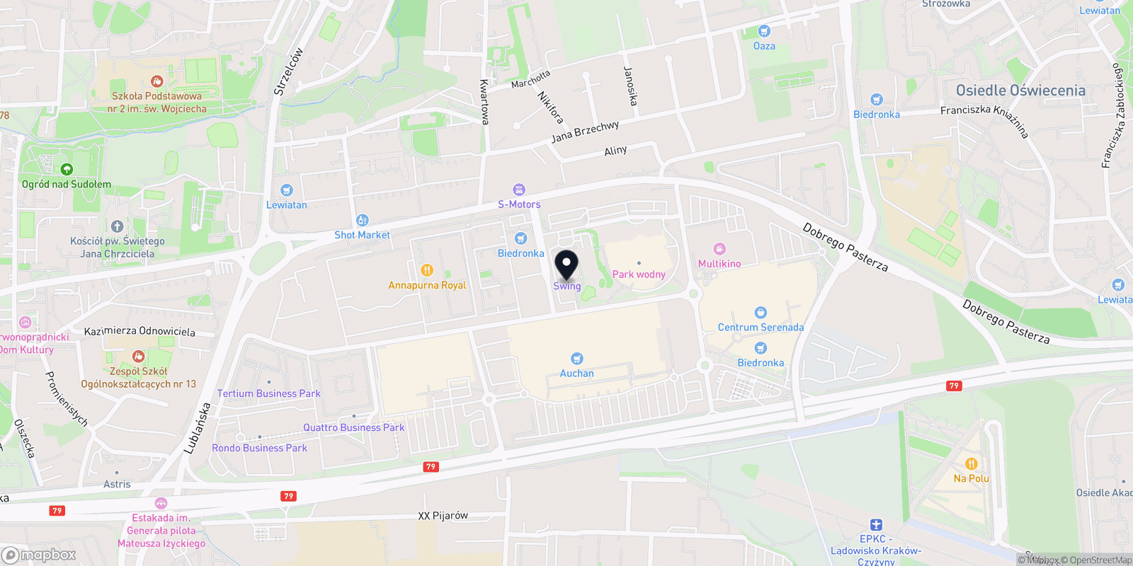 Mapa Spa Swing & Maison Lumière Beauty Salon & Spa