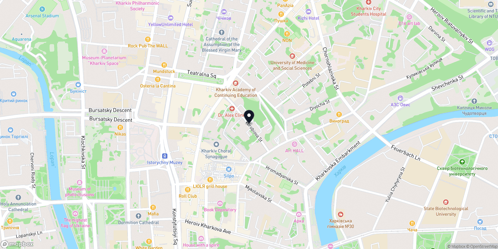 Карта закладу Velvet Studio