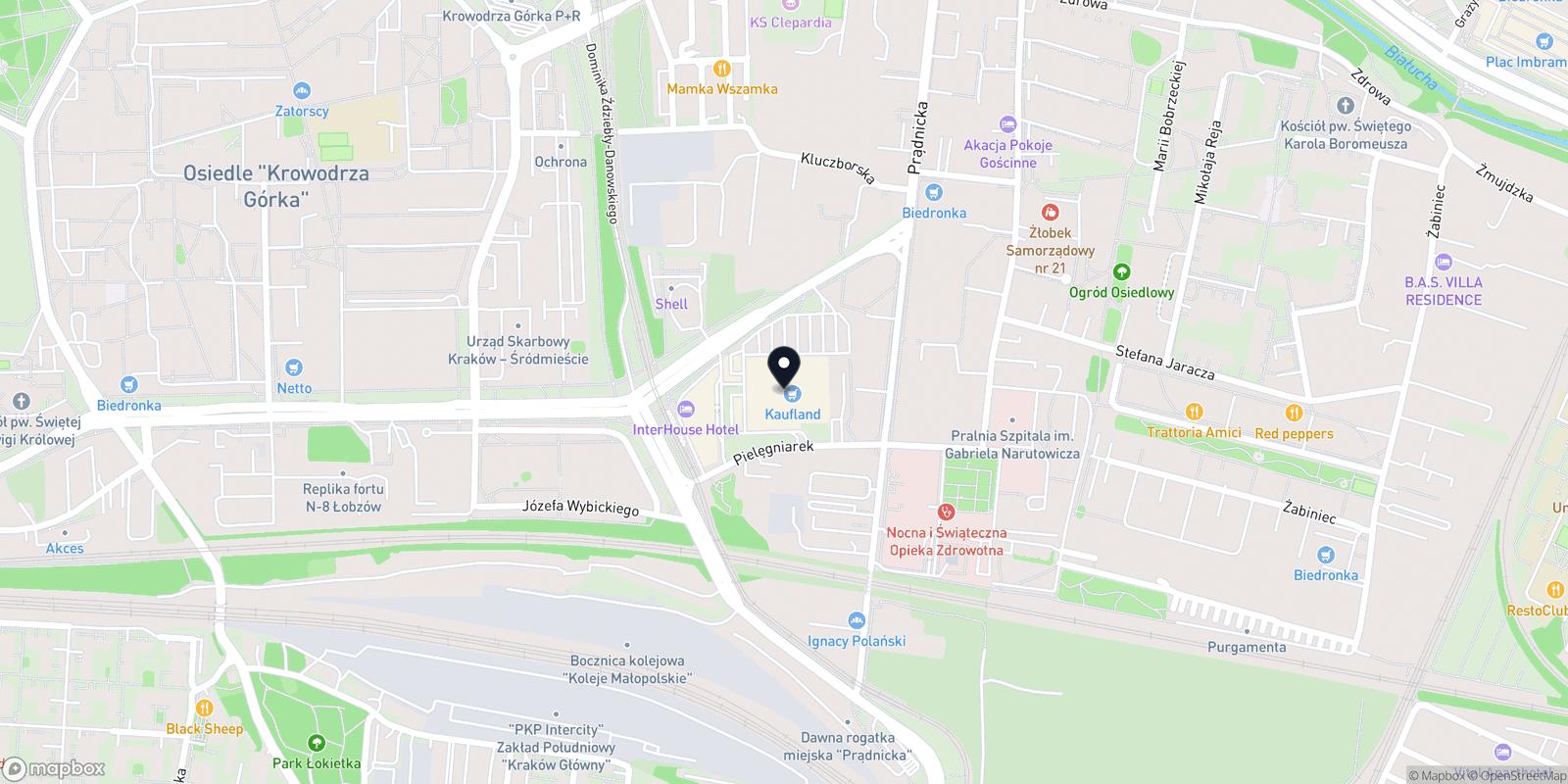 Mapa Trener Personalny Kraków Ania Kościuczyk