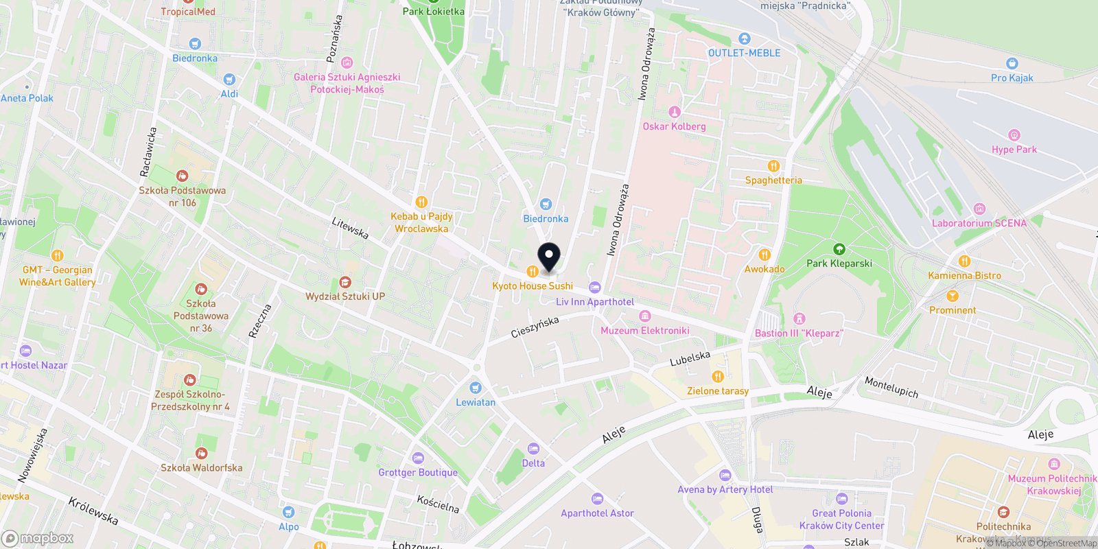 Mapa MOONFLOWER Kosmetologia Holistyczna Klaudia Urbańczyk
