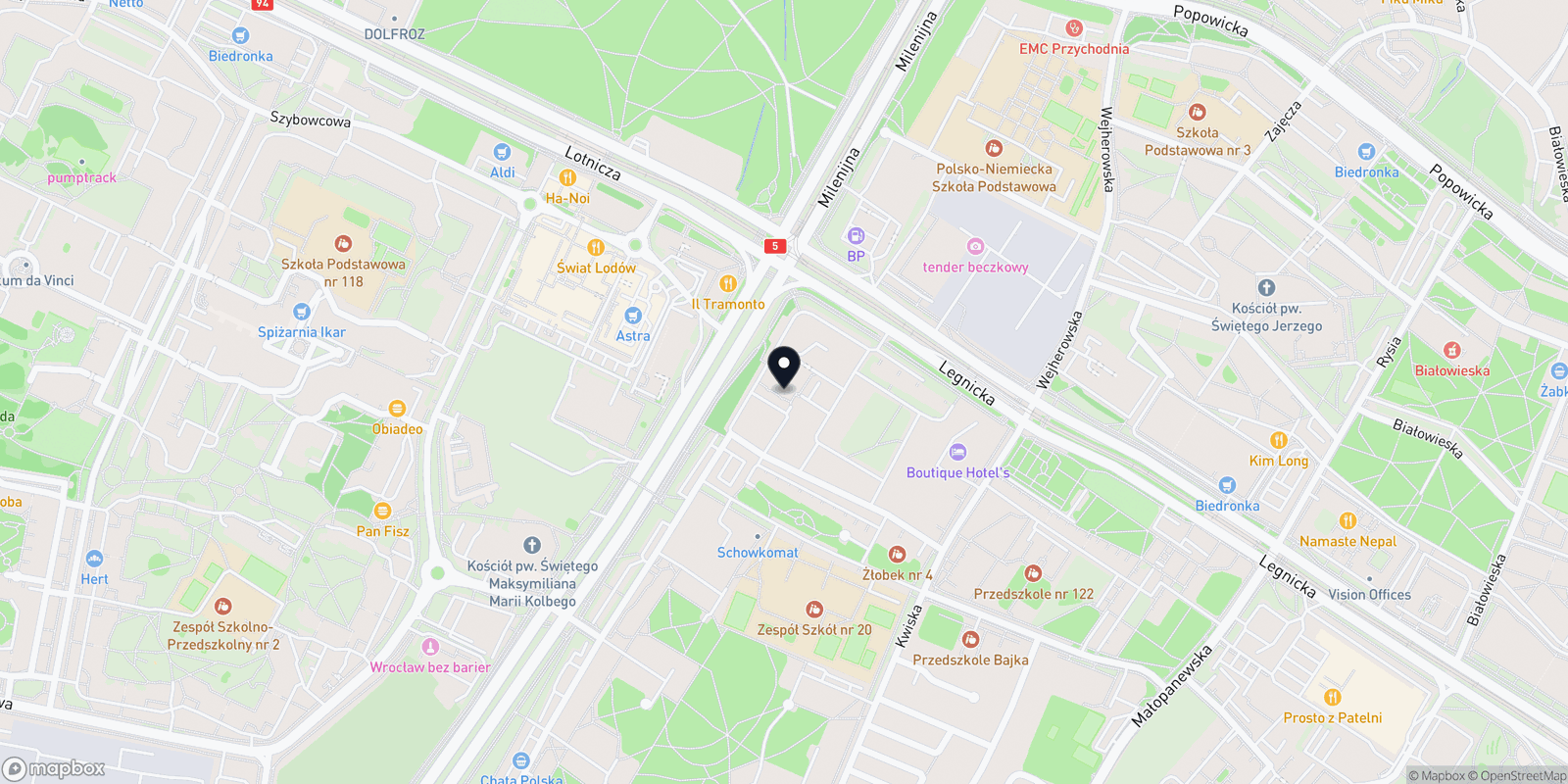 Mapa LA FRESCA studio kosmetyczne