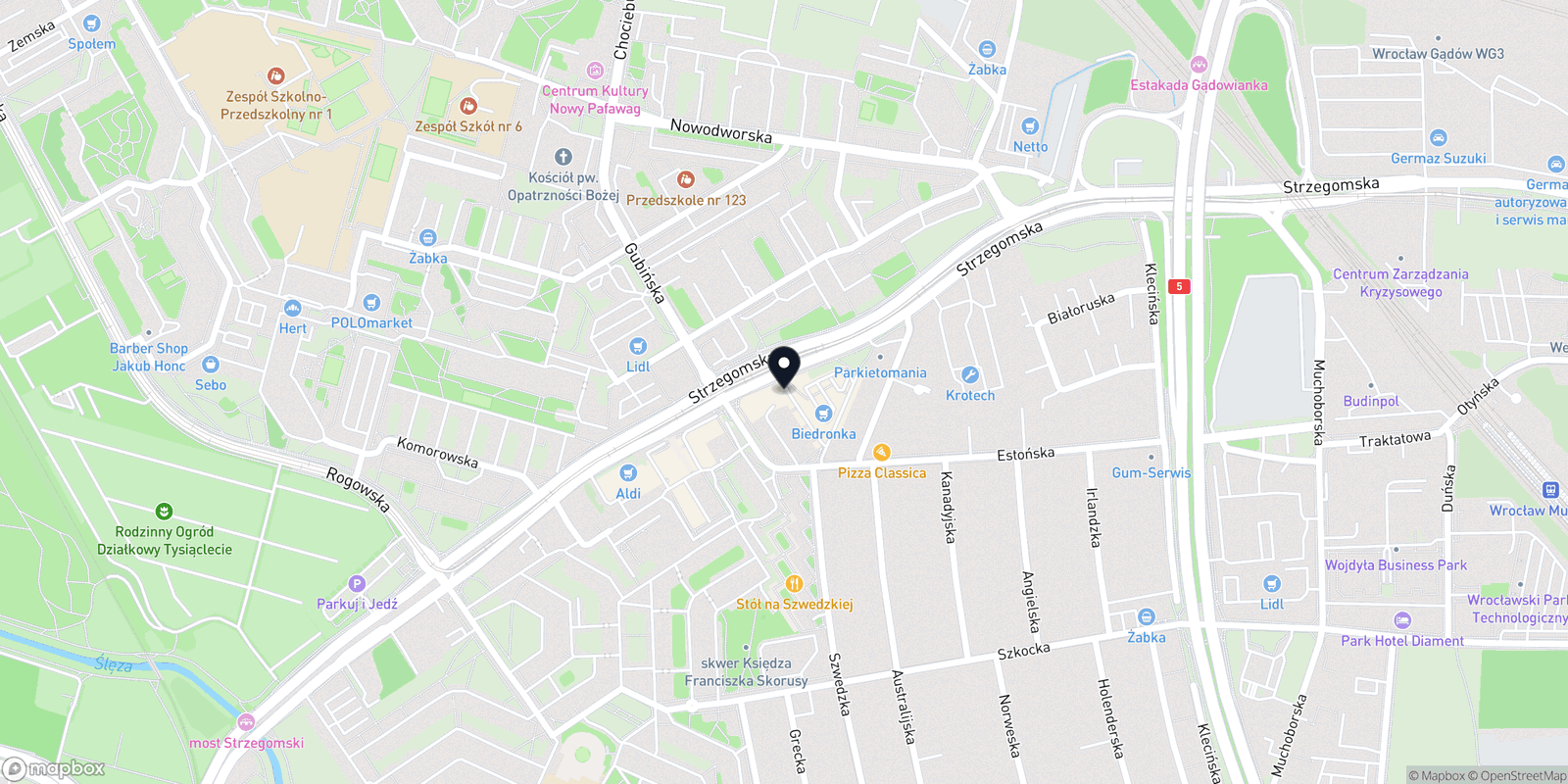 Mapa Dobry Fryzjer - Strzegomska 200