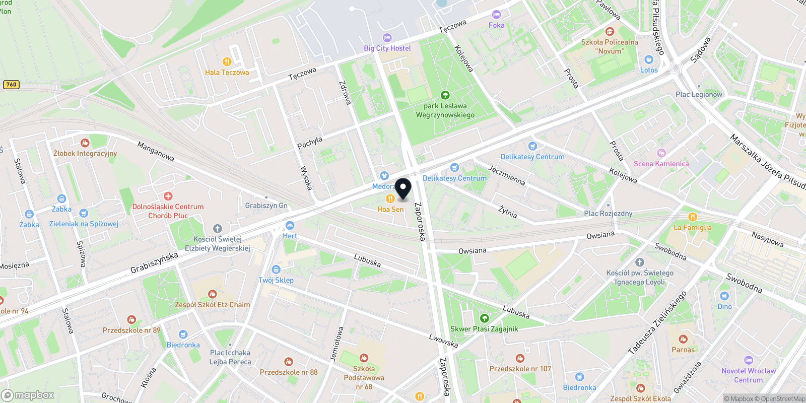Mapa Centrum Urody Glamea