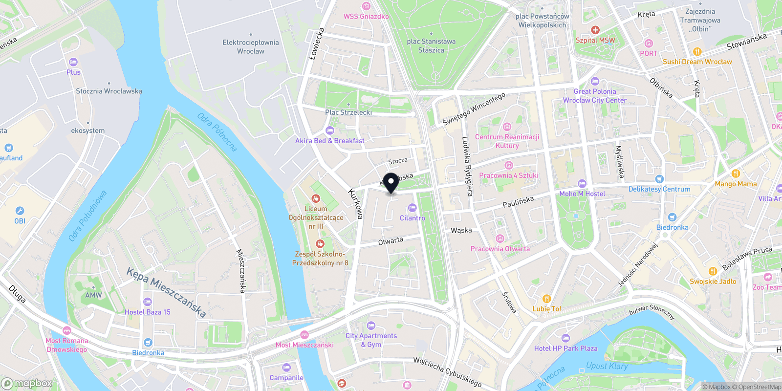 Mapa Studio masażu Mary Lomi