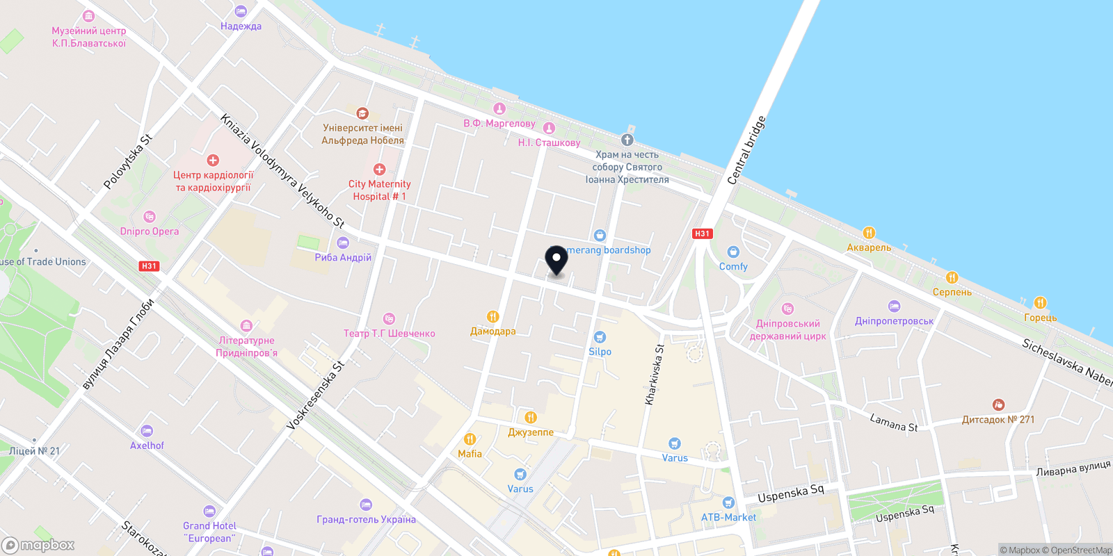 Карта закладу LUna Beauty Hub