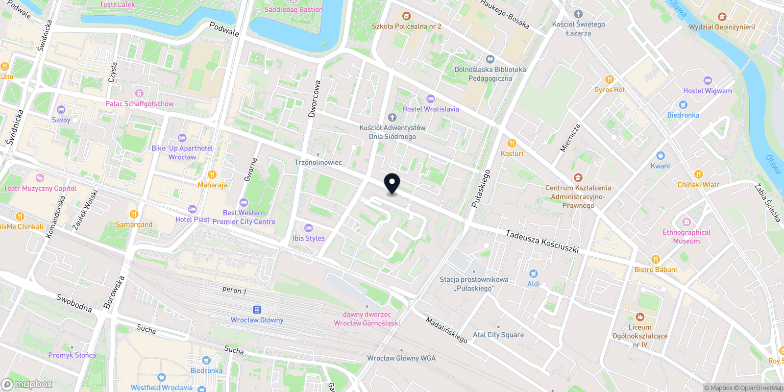 Mapa Atelier Fryzjerskie Kościuszki 101/1U