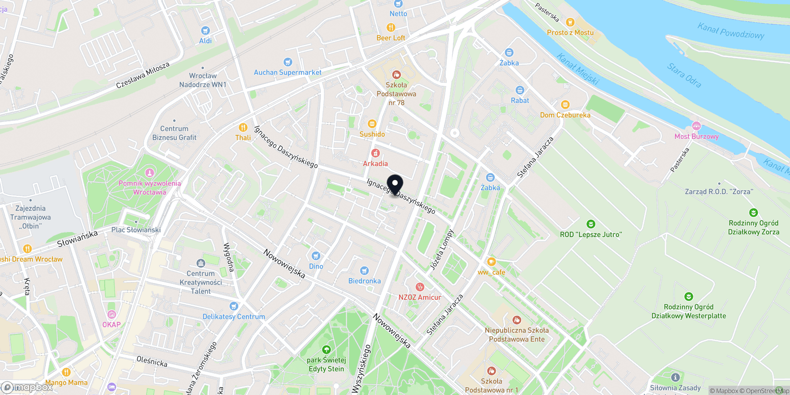 Mapa Kateryna Bykaliuk Daszyńskiego 43