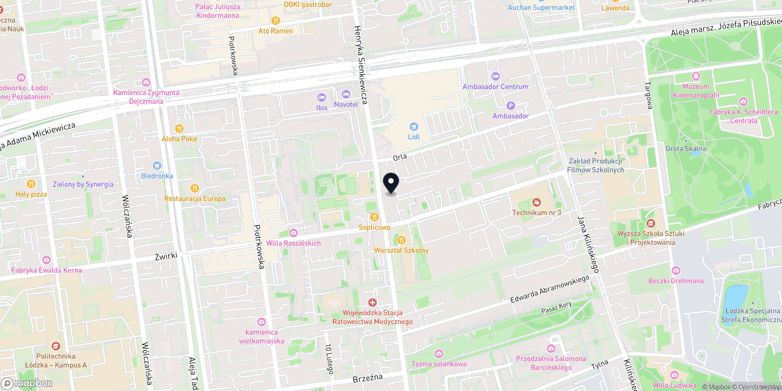 Mapa YASUMI Łódź Sienkiewicza